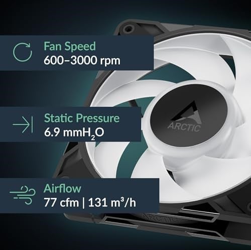 Arctic P12 Pro ARGB 120mm 3000RPM 77CFM Yüksek Performans Kasa Fanı (ACFAN00309A)