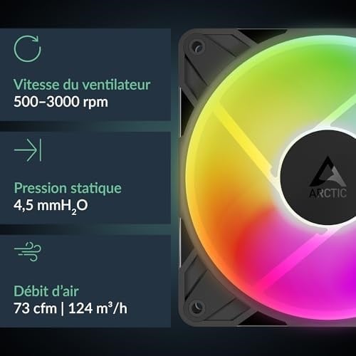 ARCTIC P12 Pro Ters A-RGB - Ters Hava Akışlı 120 mm Premium Fan