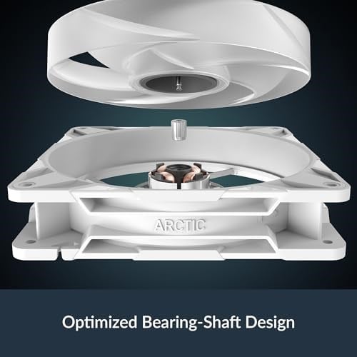 ARCTIC P14 Pro Ters A-RGB - Ters Hava Akışlı 140 mm Premium Fan, Y Kablo Bölücü ile PWM Fan, 400-2650 RPM, 0 RPM <% 5 PWM, 5V Dijital RGB, hidrodinamik Rulman, 4-Pin - Beyaz