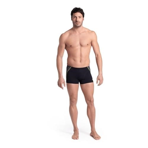 Arena Mens Arena Camo Kikko Swim Short Mayo, Black-Black Multi, 80