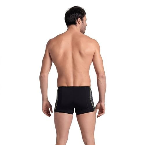 Arena Mens Arena Camo Kikko Swim Short Mayo, Black-Black Multi, 85