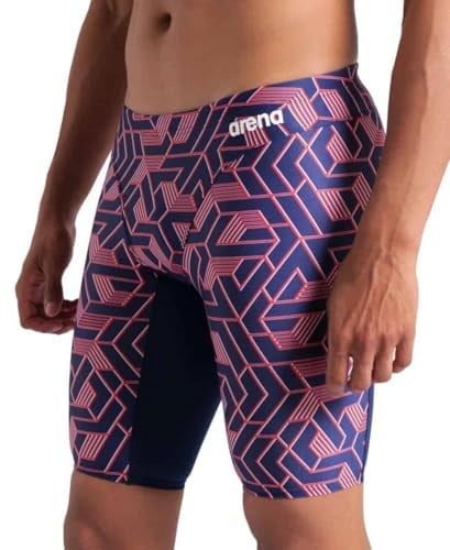 ARENA Mens Arena Swım Jammer/Navy-Red Erkek Mayosu