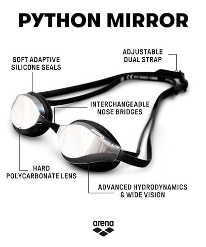 Arena Python Mirror Goggles Yüzücü Gözlüğü - Seçenekler: Tek Beden, Ölçü Birimi
