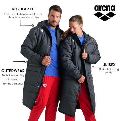 Arena Team Parka Solid Parka Üniseks Yetişkin
