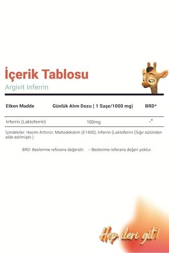 Argivit İnferrin Laktoferrin İçeren Takviye Edici Gıda 10 Saşe