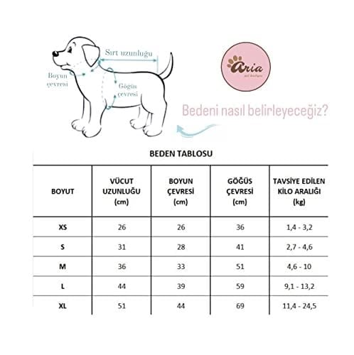 Aria Pet Boutique Köpek Gömlek Papyon Yaka (Large)