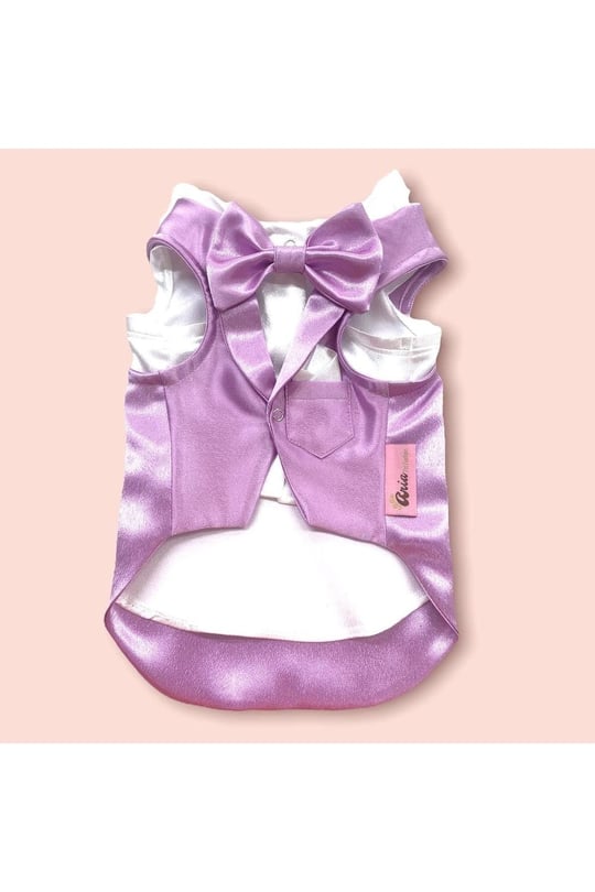 Aria Pet Boutique Köpek Yazlık Smokin Ceket Papyon Yelek (Large)