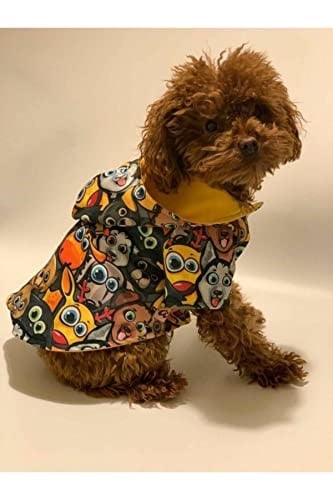 Aria Pet Boutique Su Geçirmez Hayvan Desenli Yağmurluk 02 (Medium)
