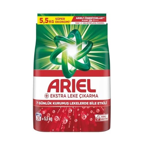 Ariel Oxi 5,5 Kg Hızlı Çözünme Toz Çamaşır Deterjanı - Seçenekler: 5.5 kg, 5.5 kg 2li paket, 1.2 kg, 1.2 kg 3lü paket, 3 Kg...