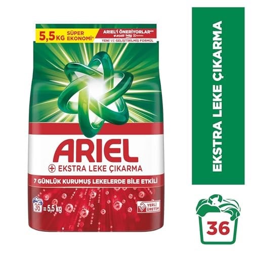 Ariel Oxi 5,5 Kg Hızlı Çözünme Toz Çamaşır Deterjanı - Seçenekler: 5.5 kg, 5.5 kg 2li paket, 1.2 kg, 1.2 kg 3lü paket, 3 Kg...