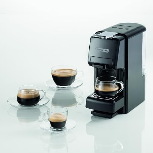 Ariete Çok Fonksiyonlu 4in1 Espresso Makinesi, Nespresso, Dolce Gusto, Pod ve Öğütülmüş Kahve Uyumlu Siyah 1304/11