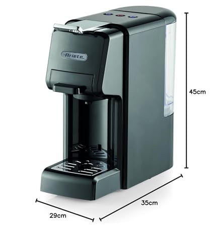 Ariete Çok Fonksiyonlu 4in1 Espresso Makinesi, Nespresso, Dolce Gusto, Pod ve Öğütülmüş Kahve Uyumlu Siyah 1304/11