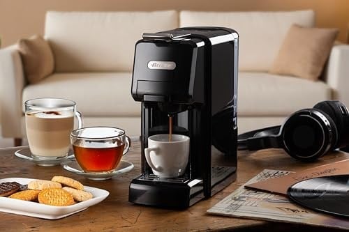 Ariete Çok Fonksiyonlu 4in1 Espresso Makinesi, Nespresso, Dolce Gusto, Pod ve Öğütülmüş Kahve Uyumlu Siyah 1304/11
