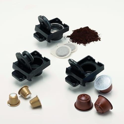 Ariete Çok Fonksiyonlu 4in1 Espresso Makinesi, Nespresso, Dolce Gusto, Pod ve Öğütülmüş Kahve Uyumlu Siyah 1304/11