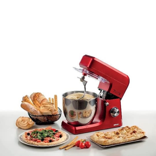 Ariete Gourmet Professional Mutfak Şefi Kırmızı 1598/01-7 Litre Geniş Hazne, Gurme Profesyonel Stand Mikser, Planet Yoğurma Makinesi, 1200 Watt, 6 Hızlı, Darbe Fonksiyonu, Sıçrama Önleyici Kapak