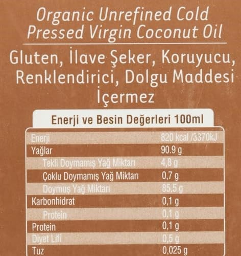 Arifoğlu Organik Hindistan Cevizi Yağı (200 ml) - Seçenekler: 50 ml, 200 ml