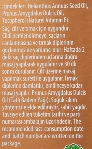 Arifoğlu Tatlı Badem Yağı (50 ml) - Seçenekler: 50 ml, 100 ml, 250 ml