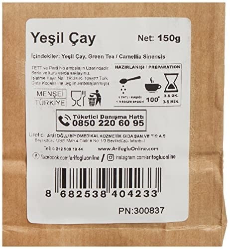 Arifoğlu Yeşil Çay 150 Gr