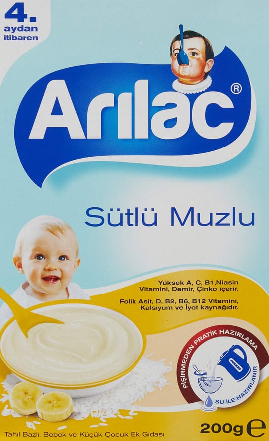 Arılac Instant Ek Gıda Sütlü Muzlu 200 G - Seçenekler: 7 Tahıllı Gece, Sütlü Muzlu, Sütlü Pirinçli, 200 g...