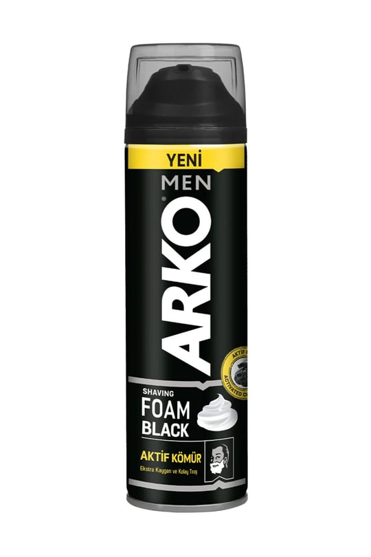 ARKO MEN Black Tıraş Köpüğü, 200 Mililitre