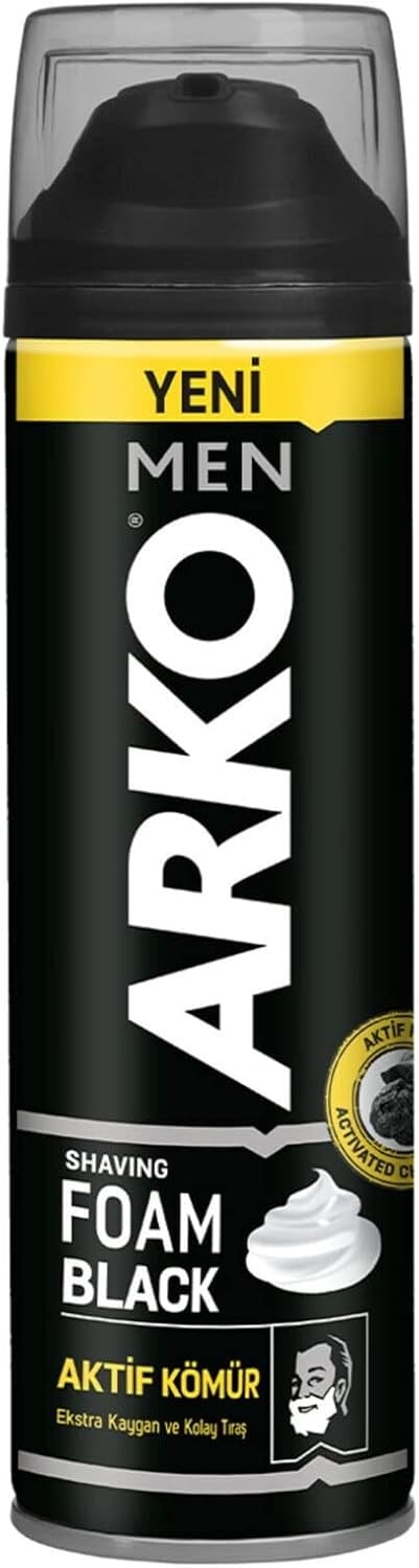ARKO MEN Black Tıraş Köpüğü, 200 Mililitre