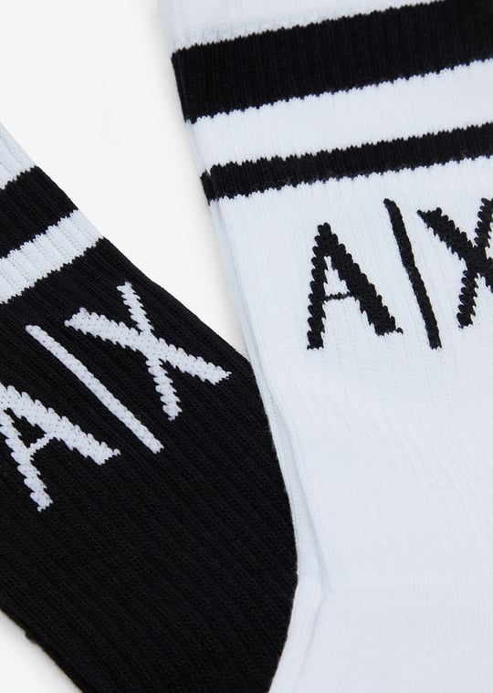 Armani Exchange Logo Crew Çorap Kış Aksesuar Seti erkek