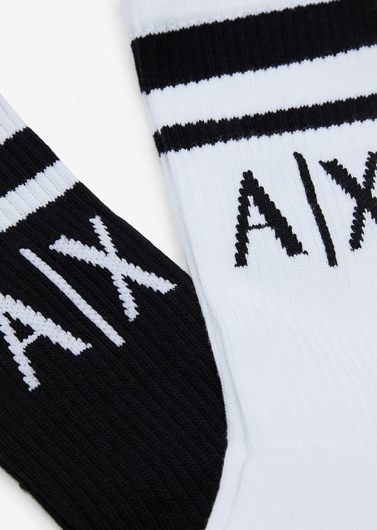 Armani Exchange Logo Crew Çorap Kış Aksesuar Seti erkek