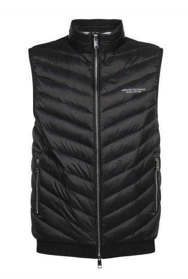 Armani Exchange%100 aşağı, ön logo, logolu elastik bel bandı Yelek Erkek
