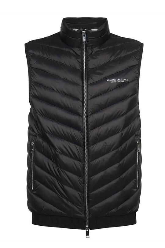 Armani Exchange%100 aşağı, ön logo, logolu elastik bel bandı Yelek Erkek
