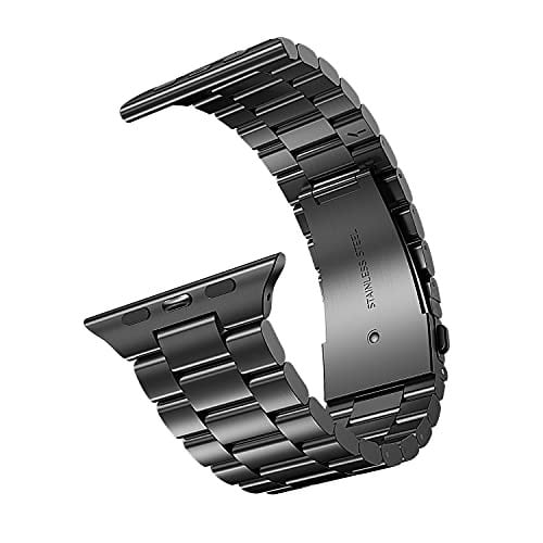 ARTCHE Apple Watch için 49mm 45 mm 44 mm 42 mm Saat Kayışı, iwatch Kayış Serisi Ultra/8/7/6/SE/5/4/3/2/1 ile Uyumlu, Paslanmaz Çelik Yedek Spor Kayışı Metal Ayarlanabilir Kayış, Siyah
