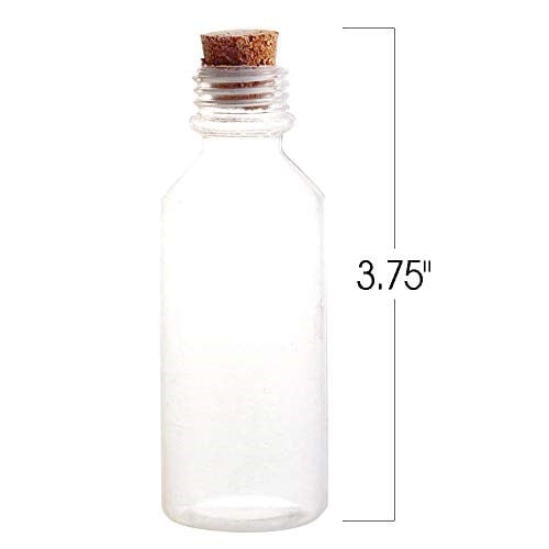 ArtCreativityTM Mantarlı Plastik Kum Sanatı Şişeleri - Kum Sanatı için 24-2 Oz Şeffaf Konteyner Paketi, Şişede Mesaj, Düğün Davetiyeleri, Çocuklar için Eğlenceli Sanat ve El Sanatları Malzemeleri - Ku