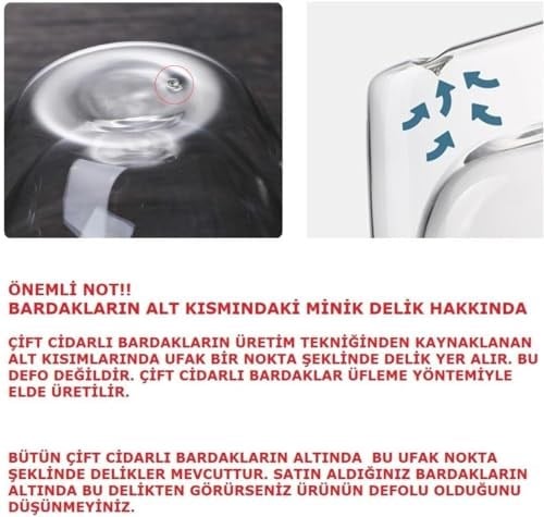 ARVALE Çift Cidarlı Cam Kupa Ev Ofis Fincanı Isı Yalıtımlı Kulplu Cam Bardak (2 Adet 500 ml) - Seçenekler: 2 Adet Main 250 ml, 2 count Helsinki 250 ml...