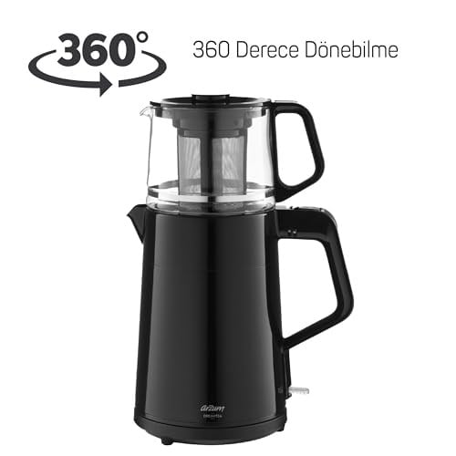 Arzum AR3134 Dreamtea Çay Makinesi 1 L Demlik Kapasitesi, Siyah