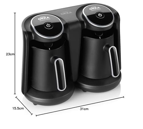 Arzum Okka Arzum OK006-K OKKA Minio Duo Türk Kahvesi Makinesi, 8 Fincan Kapasite, 880 W, Krom