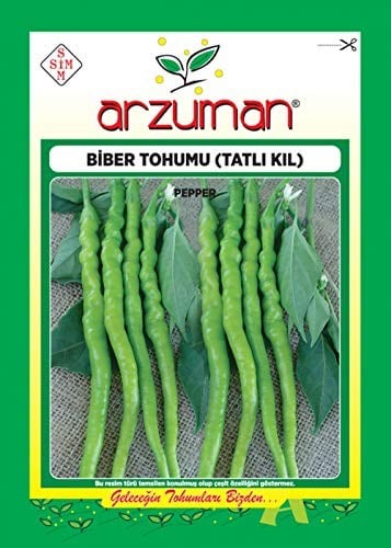 arzuman Biber Tohumu 1 Paket (10 gr) Tatlı Kıl Biber Tohumu Sivri Biber Tohumu