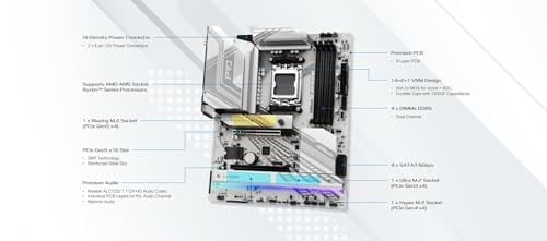 ASRock X870 PRO RS WIFI ATX Anakart, AMD AM5 Ryzen 9000 ve 8000, DDR5, 5x M.2 SSD, 4K 120Hz, AMD Expo, USB Type C, WiFi 7 - Seçenekler: Pro RS WiFi, Riptide WiFi