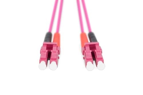 Assmann Digitus LWL optik ara bağlantı kablosu LC LC Multimode 50/125 µm çift yönlü uzunluk 1 m sınıfı OM4 LSOH RAL 4003 - Seçenekler: OS2 - LC/LC, OS2 - LC/SC, OM3 - LC/LC, OM3 - SC/SC...