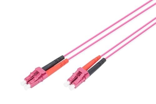 Assmann Digitus LWL optik ara bağlantı kablosu LC LC Multimode 50/125 µm çift yönlü uzunluk 1 m sınıfı OM4 LSOH RAL 4003 - Seçenekler: OS2 - LC/LC, OS2 - LC/SC, OM3 - LC/LC, OM3 - SC/SC...