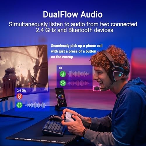 Asus ROG Delta II Wireless 2.4GHz/Bluetooth Kablosuz Siyah Gaming (Oyuncu) Kulaklık