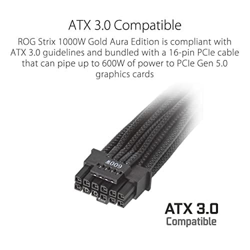 Asus ROG-STRIX-1000G-AURA 1000W 80+ Gold Aura Edition Power Supply