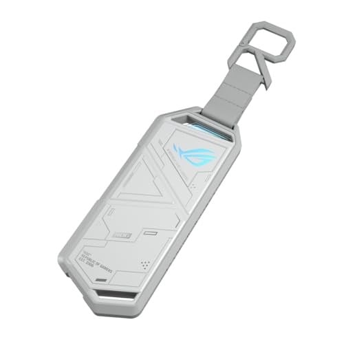 Asus Rog Strix Arion Beyaz M.2 Nvme SSD Kutusu—usb3.2 Gen2 Tip-C (10 Gbps), Çift Usb-Cden Cye ve Usb-Cden Aya Kablo