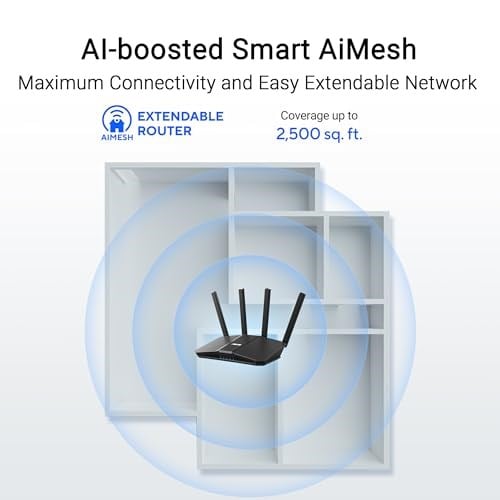 ASUS RT-BE82U WiFi7 BE6500 Dual Band Gigabit Extendable Router