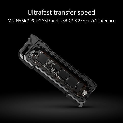 ASUS TUF Gaming AS1000 1TB Taşınabilir SSD— Sıvı ve Toz Koruması IP68, MIL-STD-810H, NTI Backup Now EZ software hediyeli - USB3.2 GEN2 Tip-C (10 Gbps), USB-Cden Cye kablo
