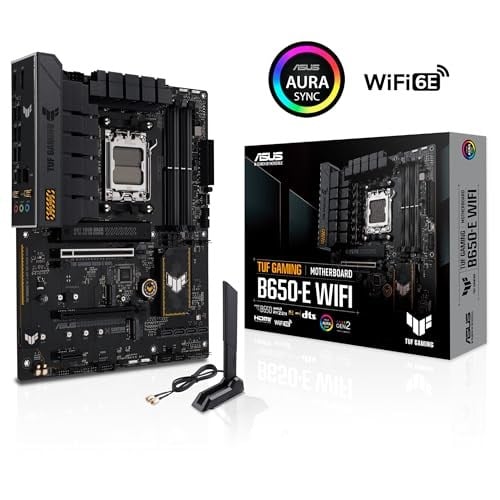 ASUS TUF Gaming B650-E WIFI AMD B650 AM5 DDR5 8000 DP HDMI 3x M2 USB3.2 WiFi 6E + BT AURA RGB 2.5Gbit LAN ATX TUF PROTECTION, Q-Design, Armoury Crate, Ana