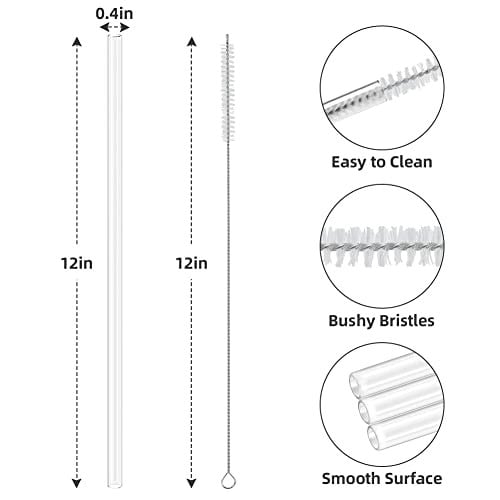 AUAUY Stanley için 6 ADET Plastik Yedek Pipet 40 oz 30 oz Bardak için Yeniden Kullanılabilir Şeffaf Pipetler Stanley Adventure Quencher Seyahat Tumbler ile Uyumlu, Temizleme Fırçalı Bardak Pipetleri
