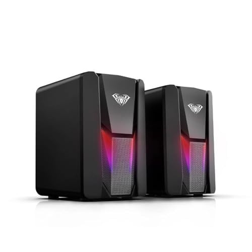 Aula N-108 1+1 USB/Aux Stereo 2.0 RGB Masaüstü Gaming Oyuncu Hoparlör Speaker Ses Sistemi