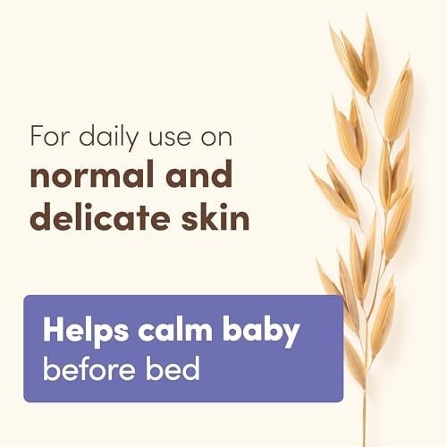 Aveeno Baby Bebek Yatıştırıcı Rahat Nemlendirici Losyon, Rahatlatıcı Lavanta ve Vanilya Kokusu, Yağsız Vücut Losyonu, Doğal Yulaf ezmesi ve Dimetikon, Paraben ve Ftalat İçermez, 18 fl. Oz