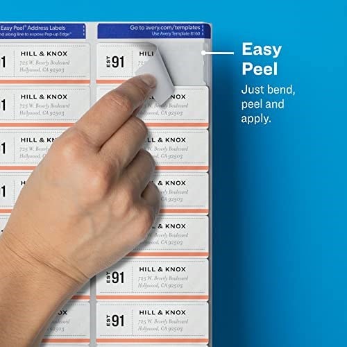Avery Mat Buzlu Şeffaf Etiket Lazer Yazıcı için, 1