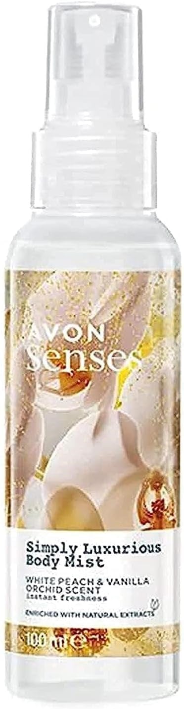Avon Simply Luxurious Beyaz Şeftali ve Vanilya Orkide Kokulu Vücut Spreyi 100 Ml. - Seçenekler: Tekli, Üçlü Set, İkili Set