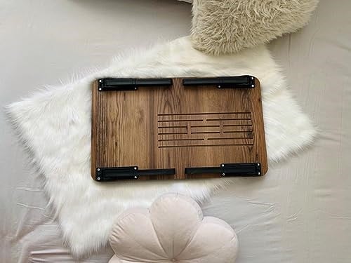 Axolotl Foldaway Telefon ve Tablet Bölmeli Katlanır Ayaklı Laptop Sehpası Notebook Bilgisayar Çalışma Masa Lidya